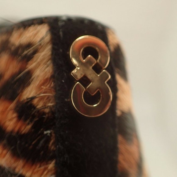 NIB COLE HAAN Maxfield Black/Cheetah Booties 7.5 - Picture 5 of 8